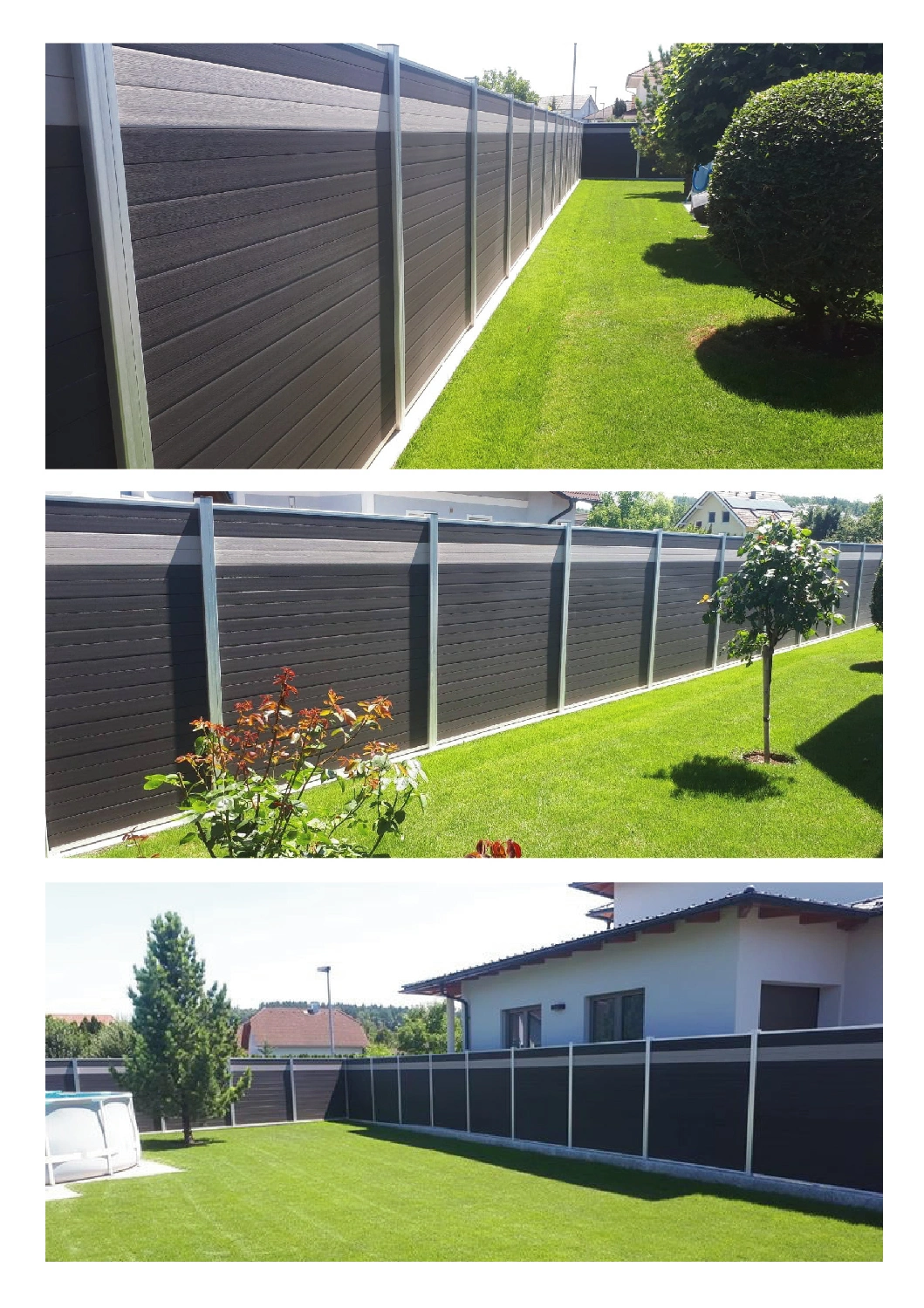 Waterproof Outdoor Private Easy Installation Composite Plastic Wood WPC Fence