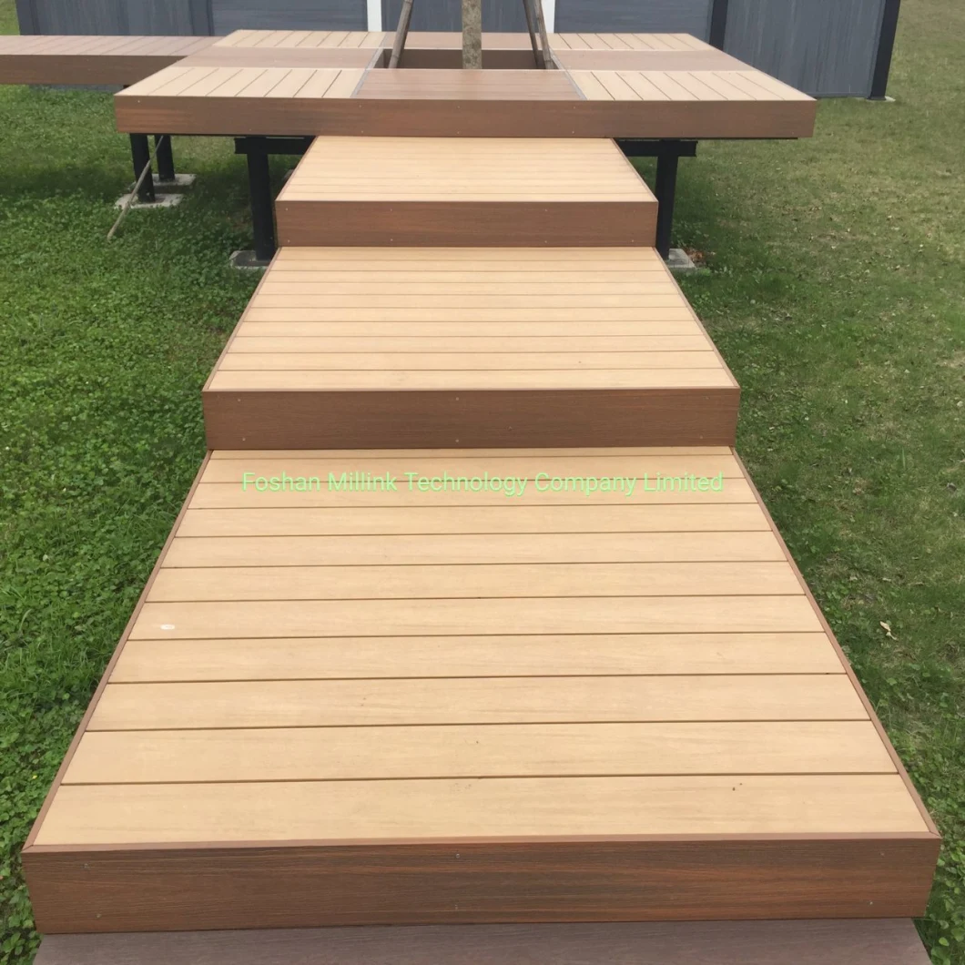 Anti Scratch Hollow Solid WPC Wood Plastic Deck Flooring / PE Flooring for Outdoor