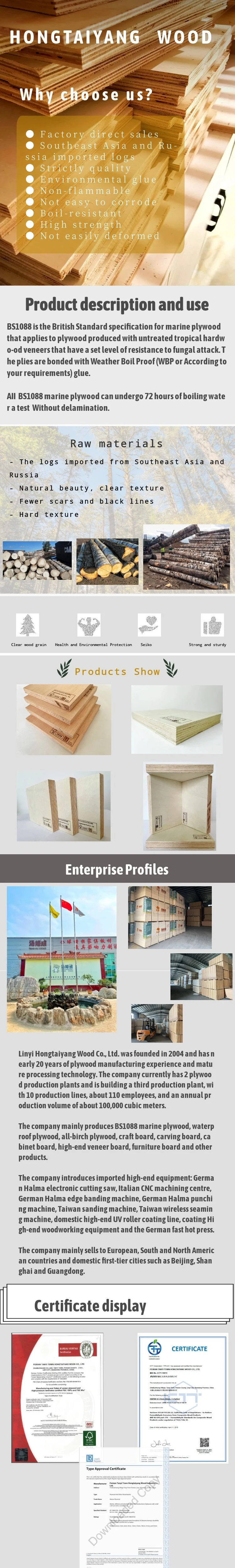 9/12/18mm Commercial Waterproof Construction Melamine Hardwood Film Faced Poplar Shuttering Furniture Plywood with ISO9001