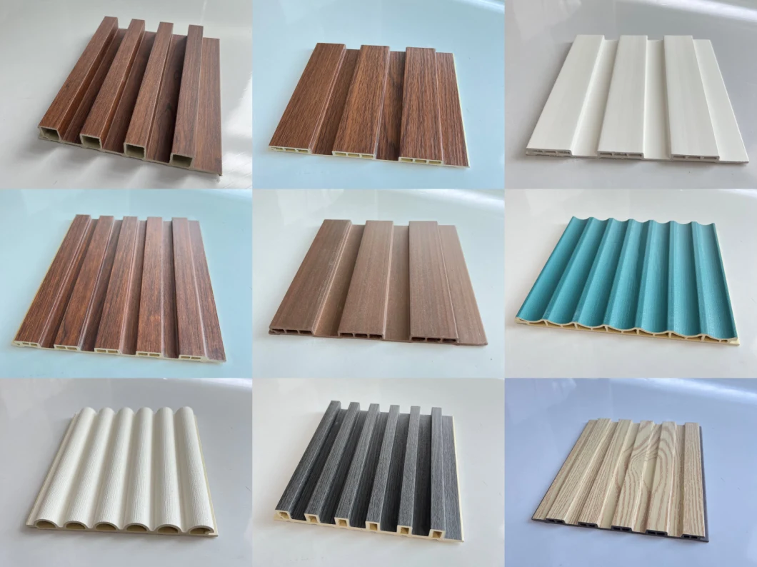 Gmart Water-Proof Wood Fiber External Cladding Exterior PVC Panels Fluted Panel Outdoor Privacy Wall WPC Cladding Wall Pane