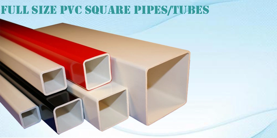 Hot Sale Rectangular UV Plastic Extrusion Rectangular PVC Pipe with 100X100 Square PVC Pipe Sizes PVC Pipe Price