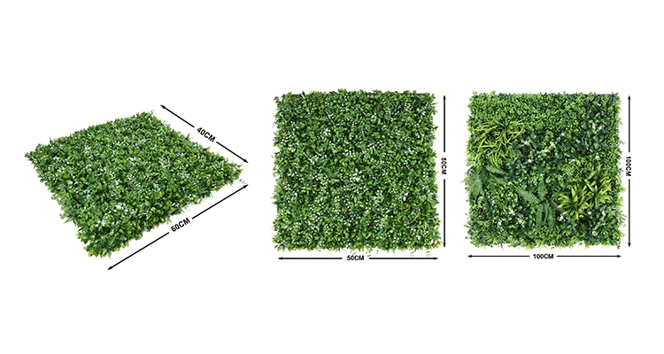 China Supplier UV Protection Faux Grass Wall Artificial Boxwood Hedge Greenery Panel