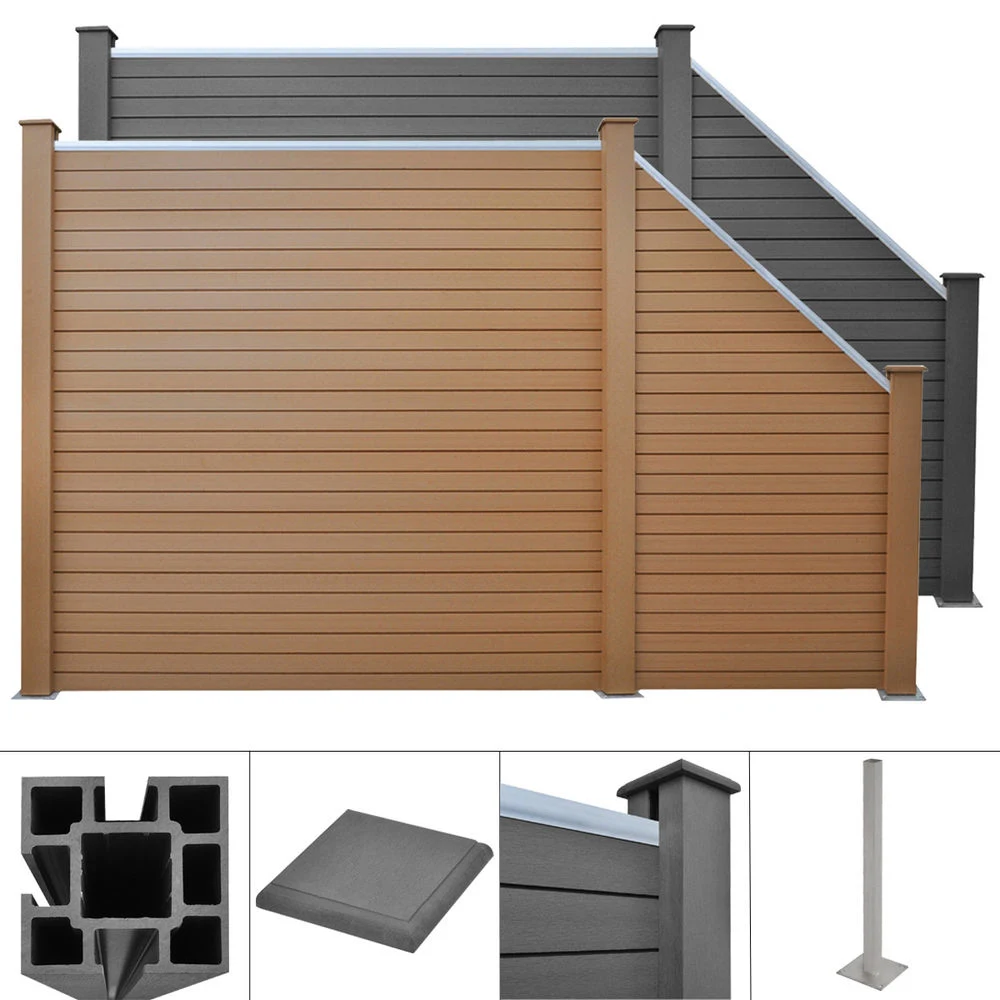 Waterproof Outdoor Private Easy Installation Composite Plastic Wood WPC Fence