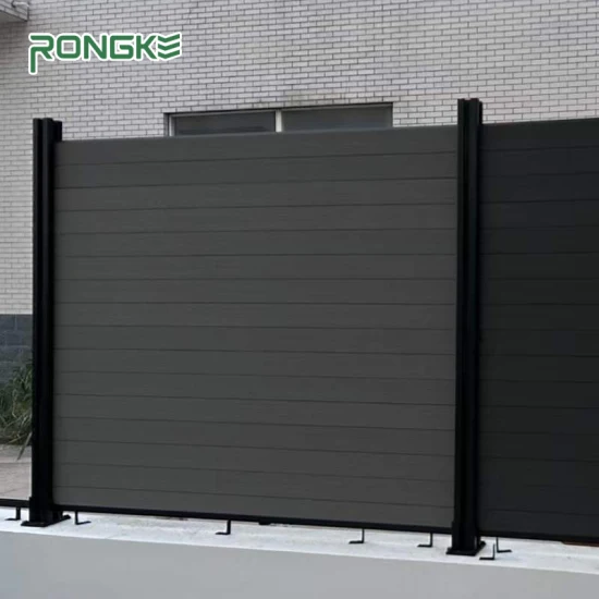 Wood Grain Plastic Fluted Outdoor WPC Outdoor Wall Panel Fence