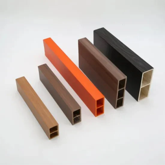 WPC PVC Wood Plastic Composite Decoration Square Timber Tube