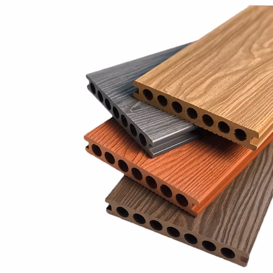 WPC Waterproof Fade Resistant Mouldproof Prefab Round Hole Decking